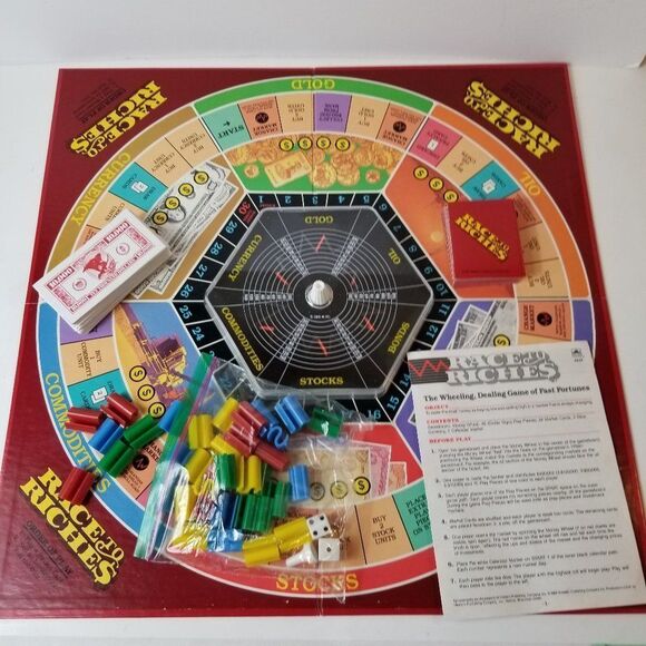 Vintage Race to Riches Board Game, The Wheeling, Dealing Game of Fast Fortunes - Picture 3 of 7